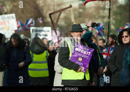 EDL Brexit bedeutet, Ausfahrt März Dec 9 2018 Stockfoto