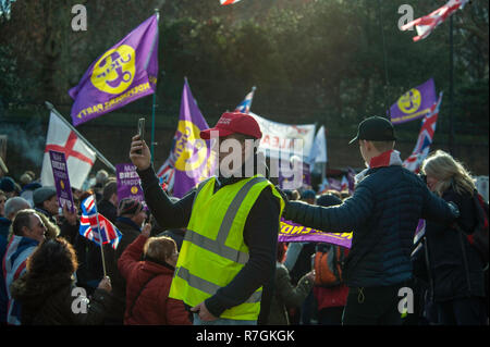 EDL Brexit bedeutet, Ausfahrt März Dec 9 2018 Stockfoto