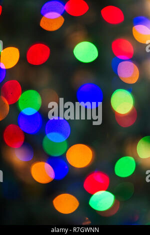 Montreal, Kanada, 5. Dezember, 2018. unscharf Weihnachtsbaumbeleuchtungen. Credit: Mario Beauregard/Alamy leben Nachrichten Stockfoto