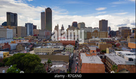 Es ist eine saubere frische Luftbild der Innenstadt von Urban City Center Core von New Orleans, Louisiana Stockfoto