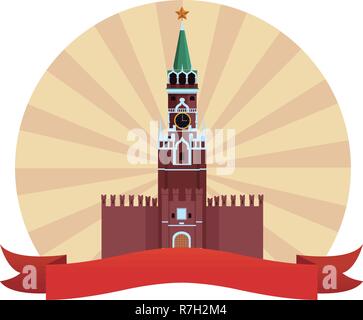 Spasskaja Turm Symbol Stock Vektor