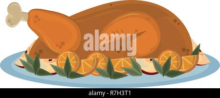 Thanksgiving gebratener Truthahn Stock Vektor