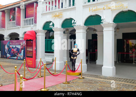 Außen- und Eintritt in Madame Tussauds Singapur, Asien. Stockfoto