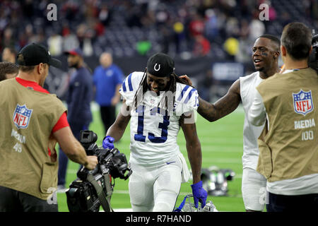 Houston, Texas, USA. 9 Dez, 2018. Indianapolis Colts wide receiver T.Y. Hilton (13) verlässt das Feld nach der Colts' 24-21 über die Texans an NRG Stadion in Houston, TX win am 9. Dezember 2018. Credit: Erik Williams/ZUMA Draht/Alamy leben Nachrichten Stockfoto