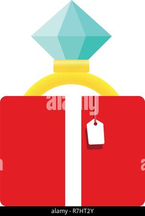 Abbildung: ein Ring auf weißem Hintergrund Symbol Vektor Stock Vektor