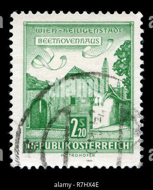 Briefmarke aus Österreich in den Gebäuden der Serie im Jahr 1962 Stockfoto