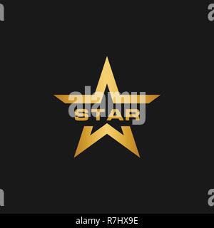 Golden Star Logo Design template Vector Stock Vektor