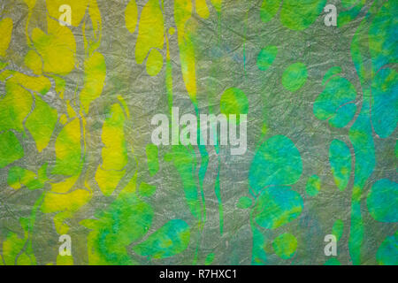 Hintergrund von texturierten handgefertigte Thai marmoriert momi Maulbeerpapier Stockfoto