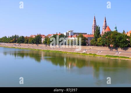 Szeged, Ungarn. Stadt im südlichen-County. Stadtbild mit Theiß. Stockfoto