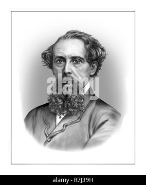 Charles Dickens 1812 - 1870 englische Schriftsteller Stockfoto