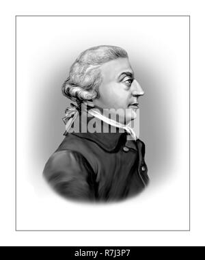 Adam Smith 1723 - 1790 schottische Ökonom Thema Philosoph Stockfoto