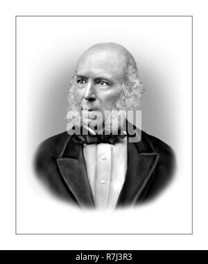 Herbert Spencer 1820 - 1903 englische Philosoph Biologe Anthropologe Soziologe Stockfoto