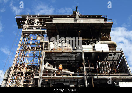 Norwegen, Hordaland County. Odda Stahlwerk, verlassenen industriellen Fabrik. Stockfoto