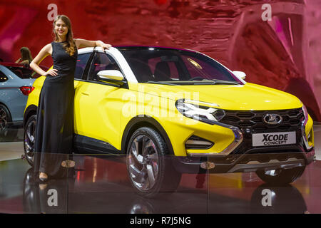 Moskau - Aug 2016: VAZ Lada XCode Konzept an MIAS Moskau Internationale Automobil Salon am 20. August 2016 in Moskau, Russland. Stockfoto