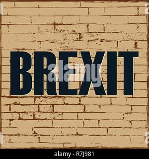 Brexit politischen Prozess Vereinigtes Königreich verlassen Europa Vektor Poster Stock Vektor