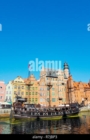 Piratenschiff, Motlawa, zentrale Danzig, Polen Stockfoto