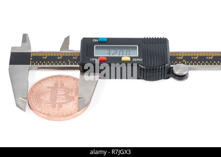 Bitcoin Wechselkurs drop Stockfoto