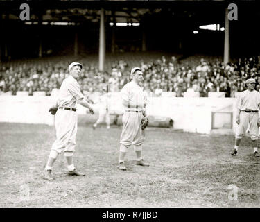 Christy Mathewson und Jeff Tesreau, New York Giants NL, at Polo Grounds 1914. Stockfoto