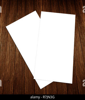 Leere weiße Vorlage flyer Mock up für die Präsentation Stockfoto