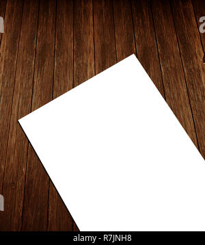 Leere weiße Vorlage flyer Mock up für die Präsentation Stockfoto