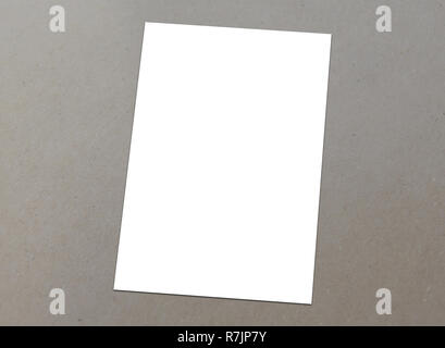 Leere weiße Vorlage flyer Mock up für die Präsentation Stockfoto