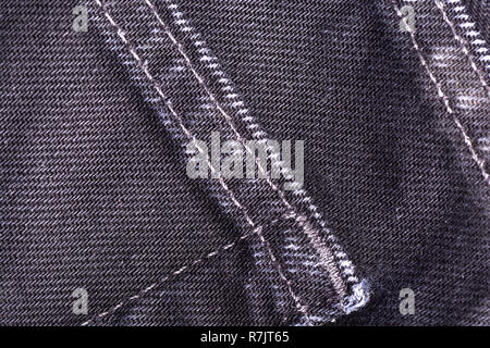 Close Up Jeans oder Denim Stoff Textur Hintergrund Stockfoto
