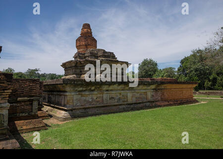 Im Tempel Ruinen von Muara Takus in der Nähe von Bauska, Indonesien. Der Komplex besteht aus einer Reihe von alten buddhistischen Tempeln. Stockfoto