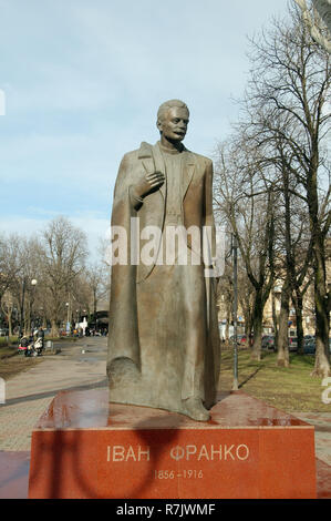 Bronzene Denkmal für Ivan Franko, ukrainischer Dichter, Odessa, Odessa, Ukraine Stockfoto