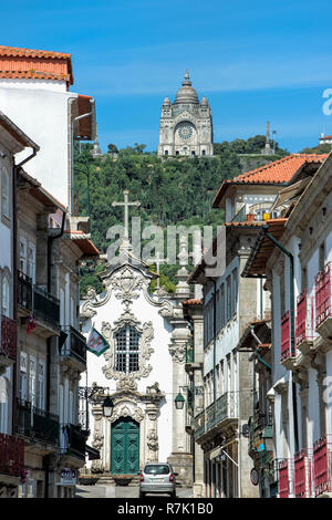 Casa da Capela das Malheiras Malheiras, Kapelle und Santa Luzia Heiligtum auf dem Monte de Santa Luzia Peak, Viana do Castelo, Minho Stockfoto