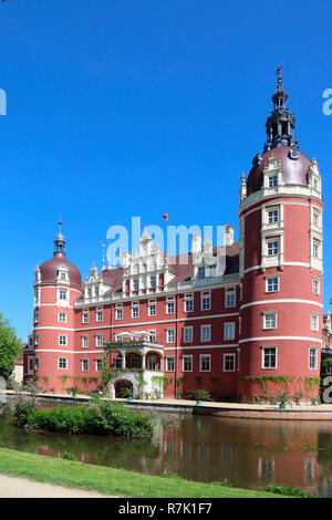 Schloss Bad Muskau Wassergraben Stockfoto