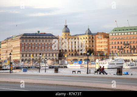 STOCKHOLM, Schweden - Mai 04.2013: Stadt Damm im historischen Zentrum der Stadt Stockfoto