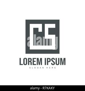 Initial logo Vorlage. Minimalistische schreiben Logo template Design Stock Vektor