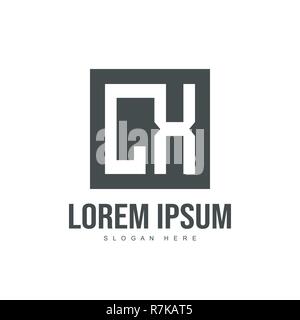 Initial logo Vorlage. Minimalistische schreiben Logo template Design Stock Vektor