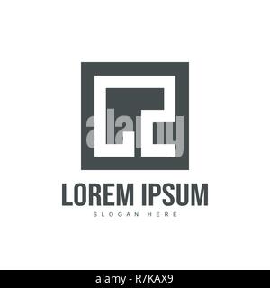 Initial logo Vorlage. Minimalistische schreiben Logo template Design Stock Vektor