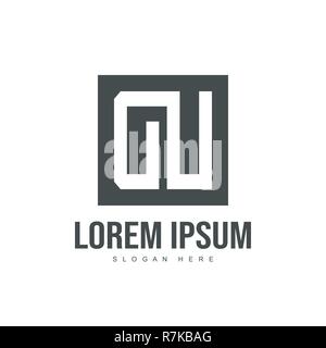 Initial Logo Design. Minimalistische schreiben Logo template Design Stock Vektor