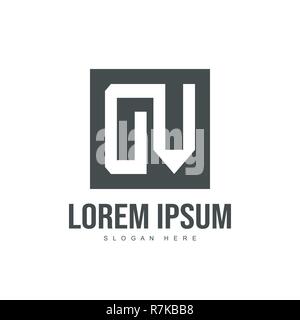 Initial Logo Design. Minimalistische schreiben Logo template Design Stock Vektor