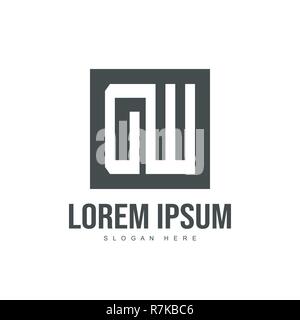 Initial Logo Design. Minimalistische schreiben Logo template Design Stock Vektor