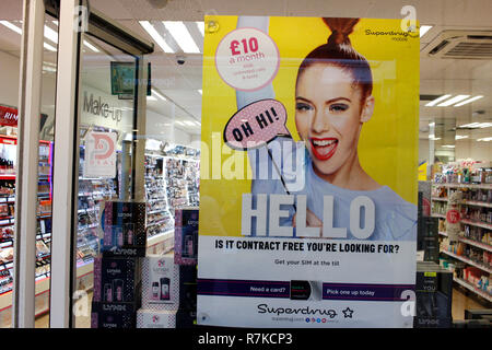 Superdrug Ladengeschäft Filiale in Deal Stadt Kent uk Dezember 2018 Stockfoto