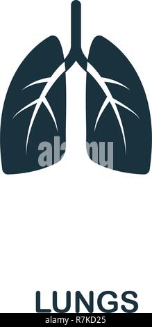 Lungen Symbol. Premium Design aus dem Gesundheitswesen. Pixel Perfect Lungen Symbol für Web Design, Anwendungen, Software, drucken Stock Vektor