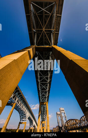 Gold Star Memorial Bridge New London, Connecticut, USA Stockfoto