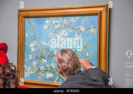 Amsterdam, Niederlande. 10. November 2018. Besuch des Kap Verde Präsident Jorge Carlos De Almeida Fonseca und seine Frau Ligia Dias Fonseca im Van Gogh Museum in Amsterdam Die Niederlande 2018 Credit: Robert vantgarde Hoenderdaal/Alamy leben Nachrichten Stockfoto