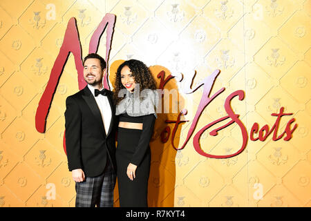 London, Großbritannien. 10. Dez 2018. Martin Compston und Tianna Chanel Flynn Arrivers auf Maria, Königin von Schottland - Europäische Premiere ay Cineworld, Leicester Square am 10. Dezember 2018, London, UK. Bild Capital/Alamy Leben Nachrichten Bild Capital/Alamy leben Nachrichten Stockfoto