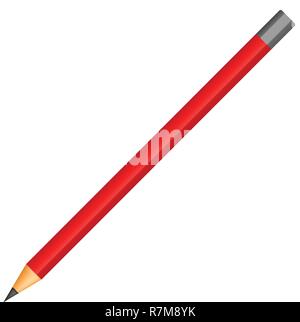 Roten Bleistift, realistischen Stil Stock Vektor