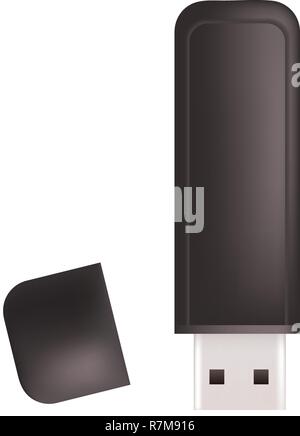 Usb-Symbol, realistischen Stil Stock Vektor