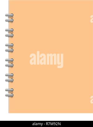 Spirale notebook Symbol, realistischen Stil Stock Vektor