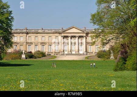Frankreich, Oise, Compiegne, der Burg, dem ehemaligen königlichen und kaiserlichen Residenz, Fassade auf der Gartenseite Stockfoto