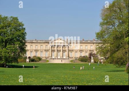 Frankreich, Oise, Compiegne, der Burg, dem ehemaligen königlichen und kaiserlichen Residenz, Fassade auf der Gartenseite Stockfoto