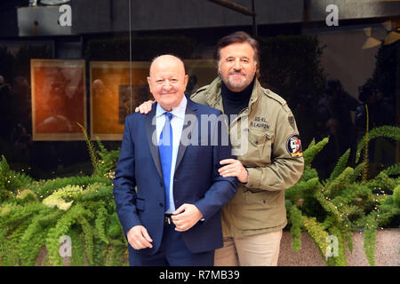 Rom 10 Dic 2018 - Hotel le Meridienne Visconti - Film Präsentation AMICI KOMMEN PRIMA Christian De Sica und Massimo Boldi Credit: Giuseppe Andidero Stockfoto