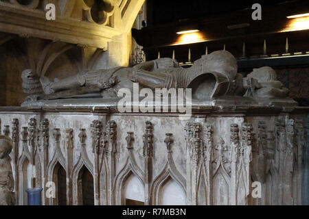 Mittelalterlichen gotischen Gräber von Lady Margaret Mortimer und Herr Maurice Berkeley in der älteren Dame Kapelle in der Kathedrale von Bristol, Vereinigtes Königreich Stockfoto