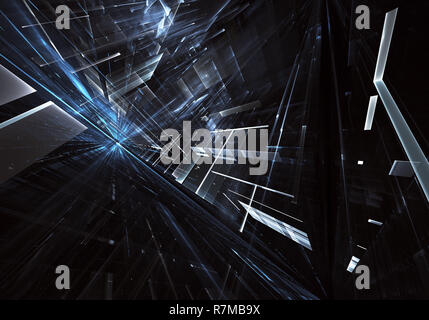 Computer generiert abstrakte tehnology Bild. Dreidimensionale 3D-Fraktale, Textur Stockfoto